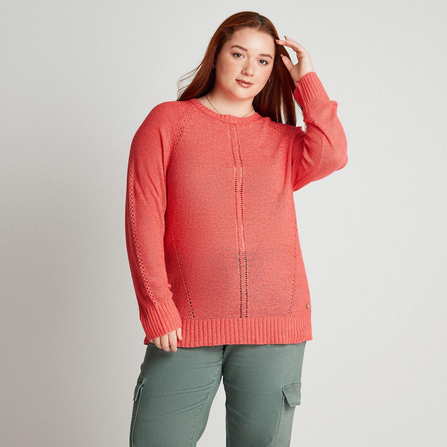 SWEATER CALADO CORAL - 2