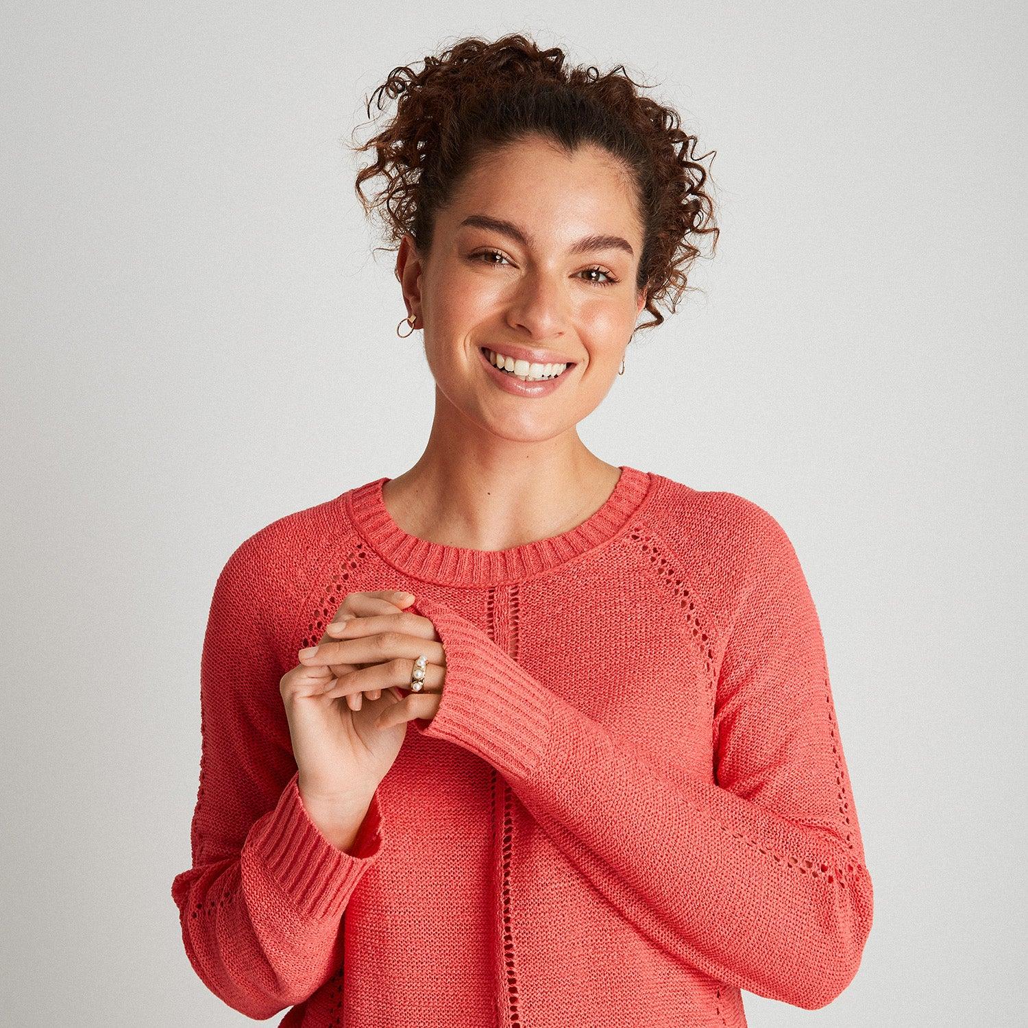 SWEATER CALADO CORAL - 5
