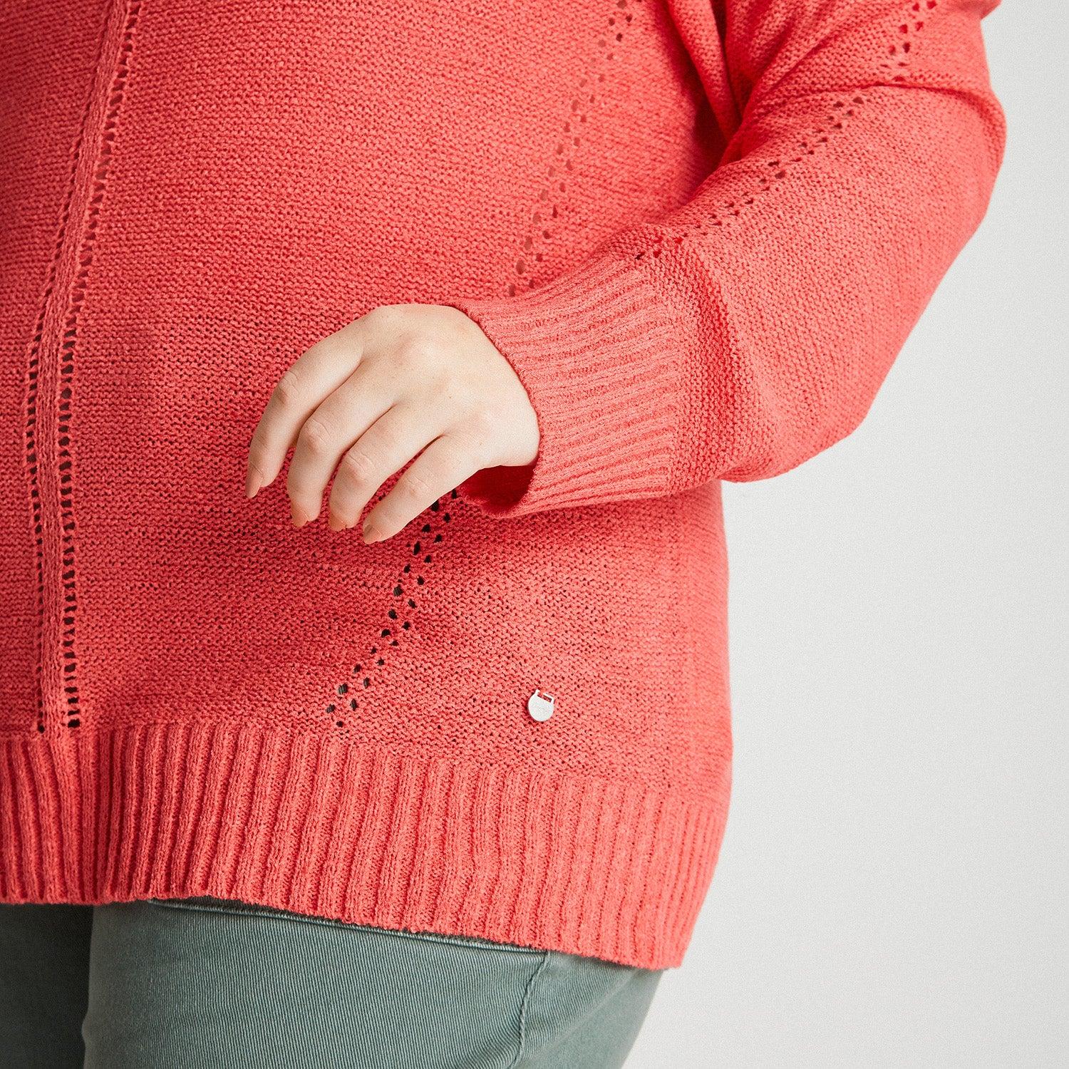 SWEATER CALADO CORAL - 6