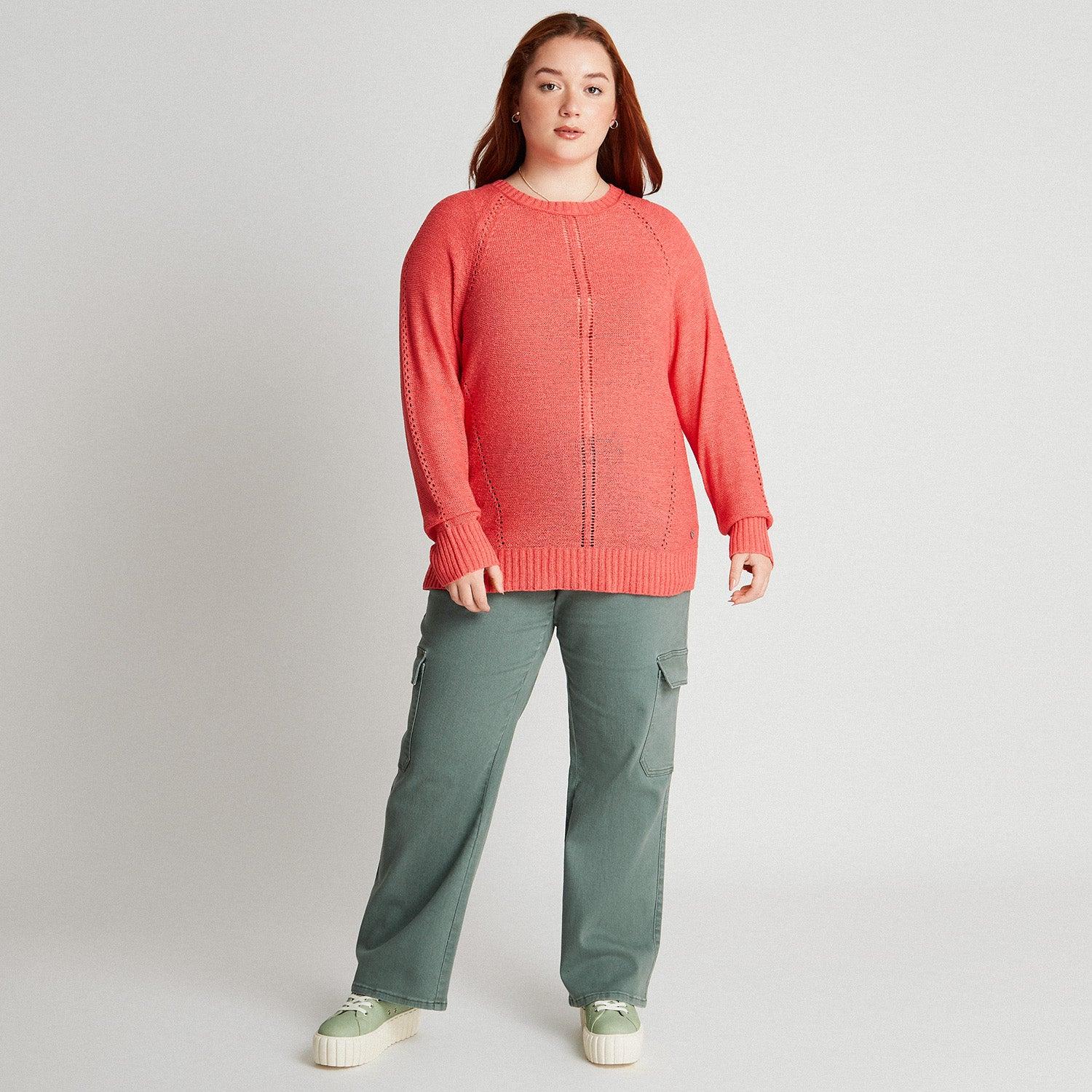 SWEATER CALADO CORAL - 9