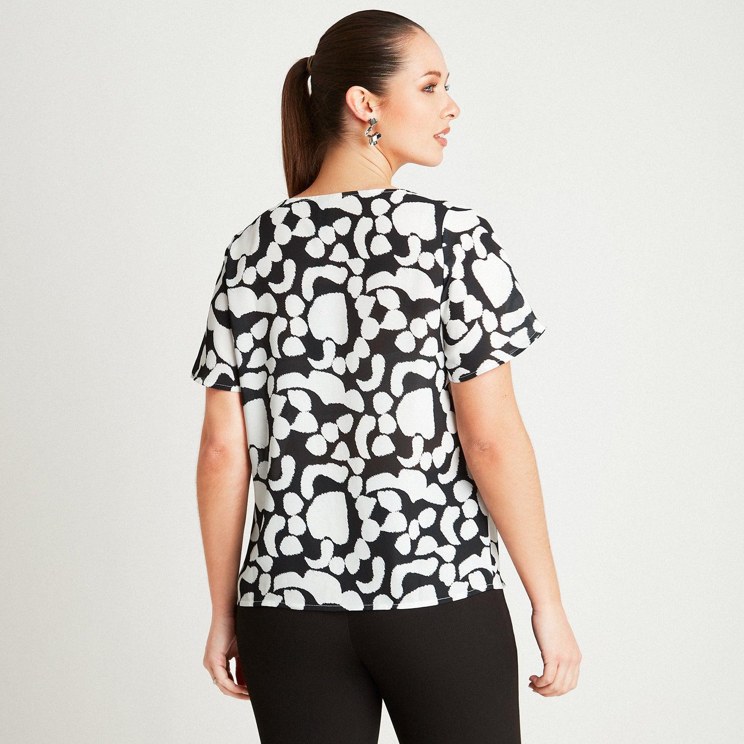 BLUSA CRUDO MANGA CORTA CUELLO V - 2