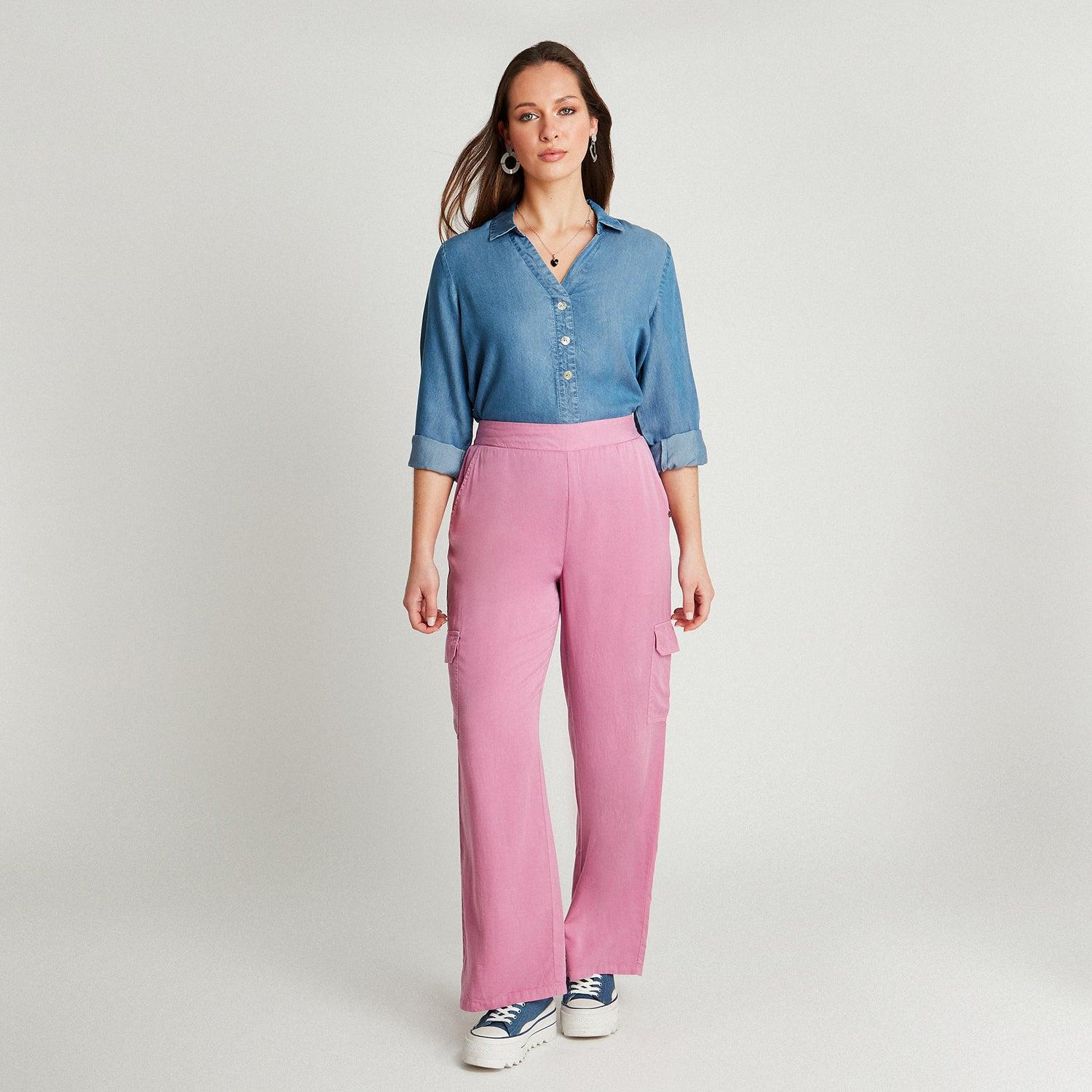 PANTALÓN SPORT LILA PALAZZO - 4
