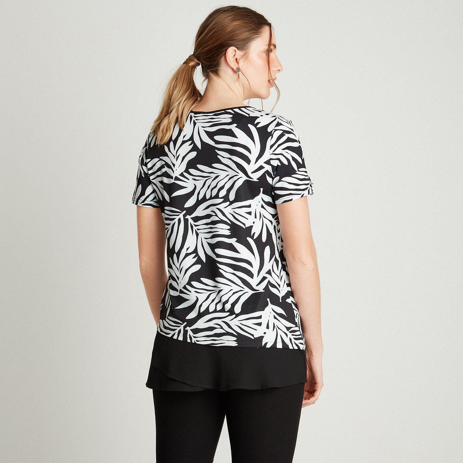 POLERA CRUDO MANGA CORTA ESTAMPADO CUELLO V - 2
