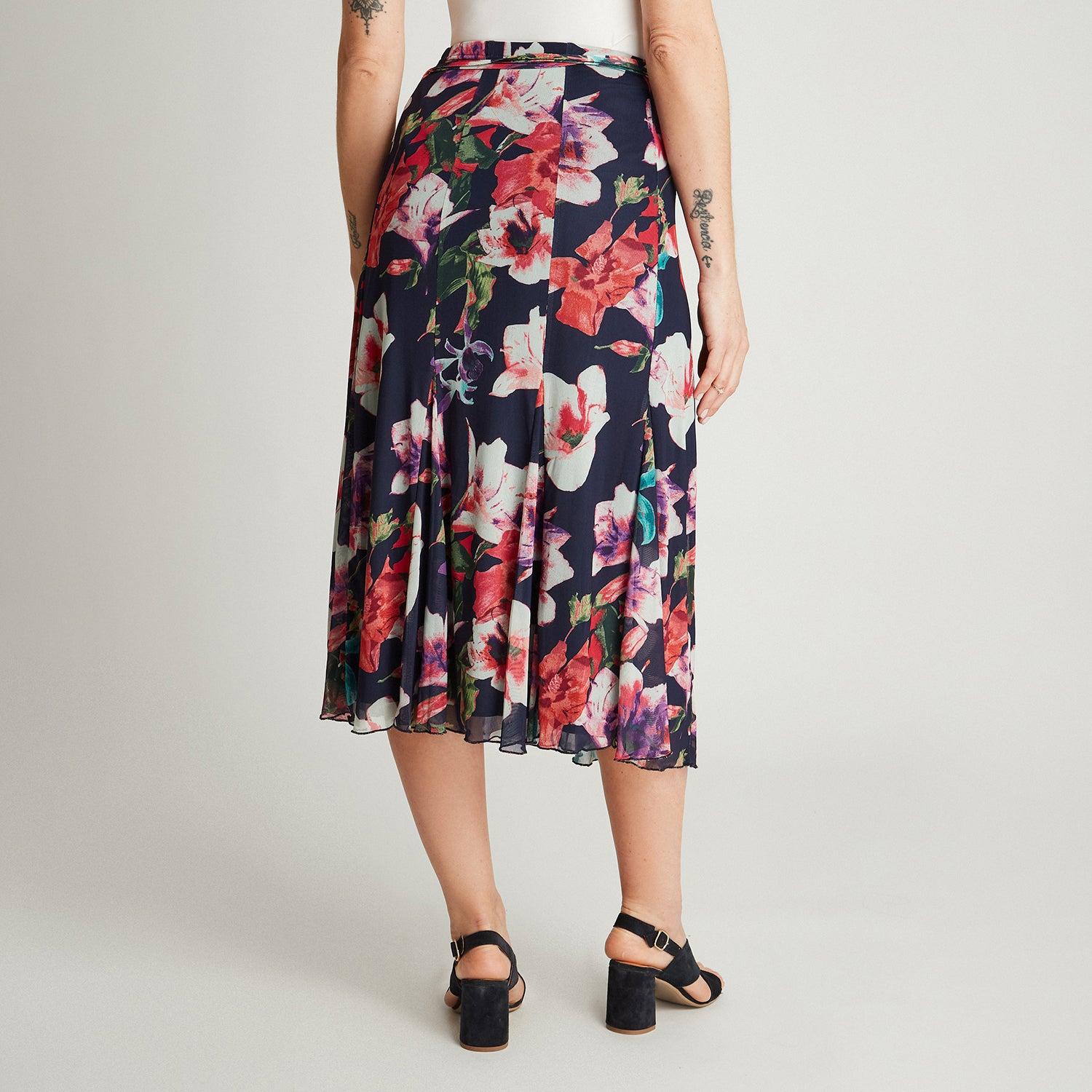 FALDA MUJER LORENZO DI PONTTI AZUL 30501939 LARGA ESTAMPADO ACAMPANADA - 2