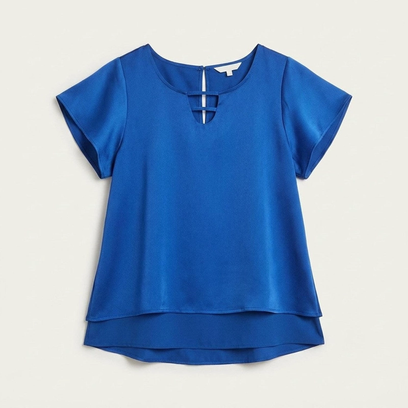 BLUSA AZUL TAJALI EN ESPALDA - 5