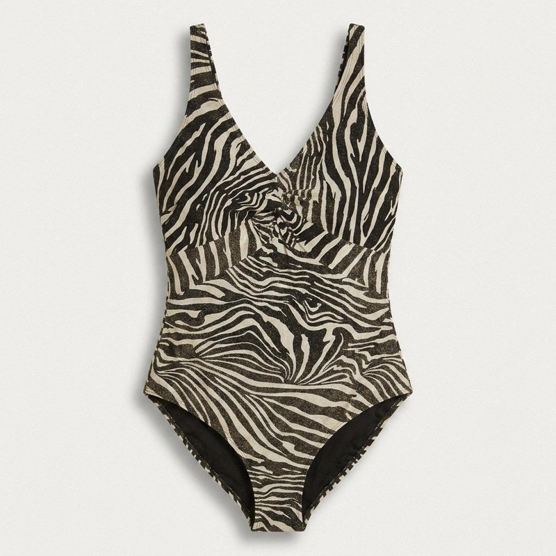 TRAJE DE BAÑO 1 PIEZA CON LUREX NEGRO - 5