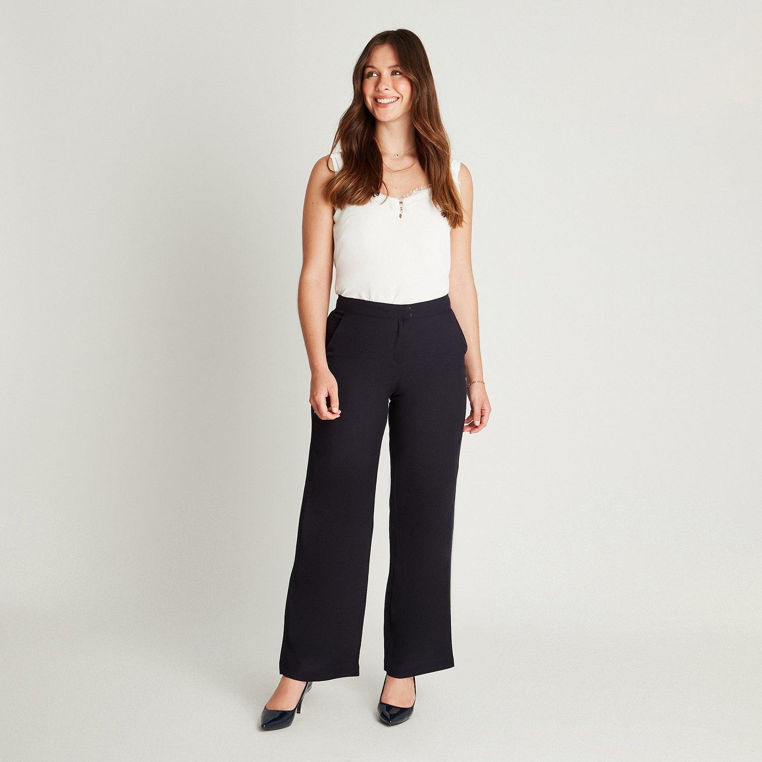 PANTALÓN FORMAL AZUL PALAZZO - 4