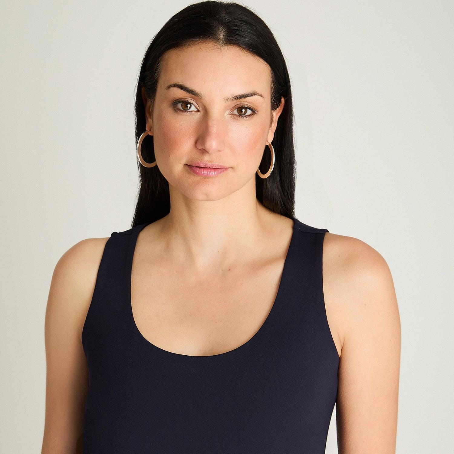 POLERA SIN MANGAS MUJER LORENZO DI PONTTI AZUL BÁSICA - 3