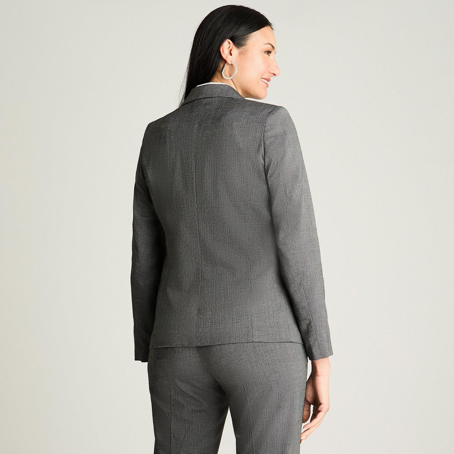 BLAZER MANGA LARGA MUJER LORENZO DI PONTTI GRIS CON UN BOTÓN - 2