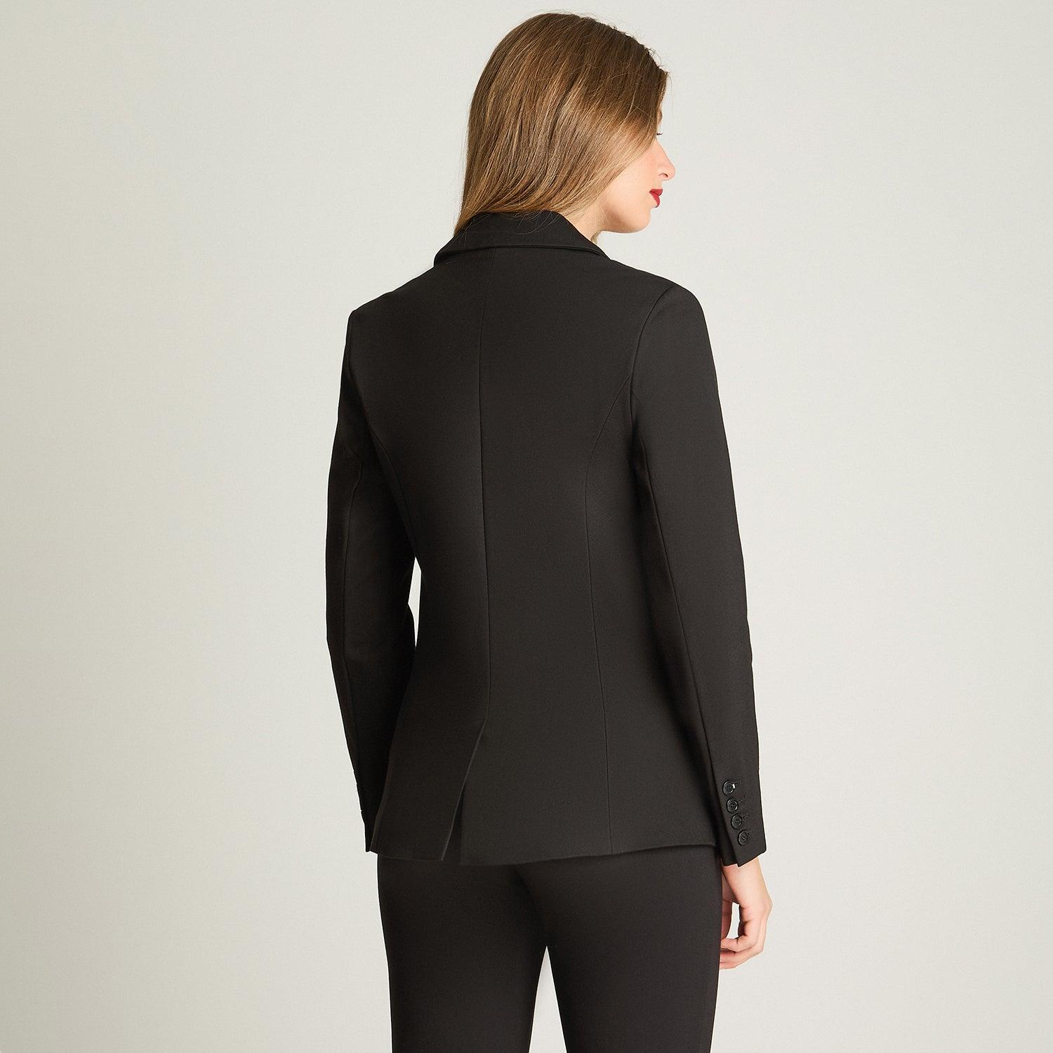 BLAZER MANGA LARGA MUJER LORENZO DI PONTTI NEGRO PUNTO ROMA - 2