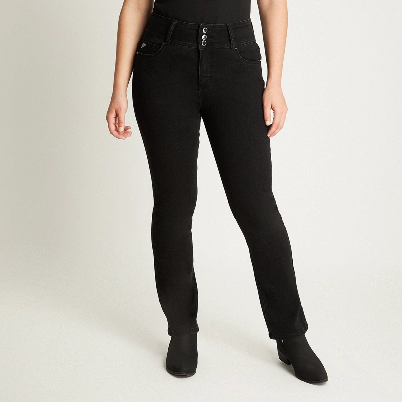JEAN ALGODÓN MUJER LORENZO DI PONTTI NEGRO STRAIGHT - 2