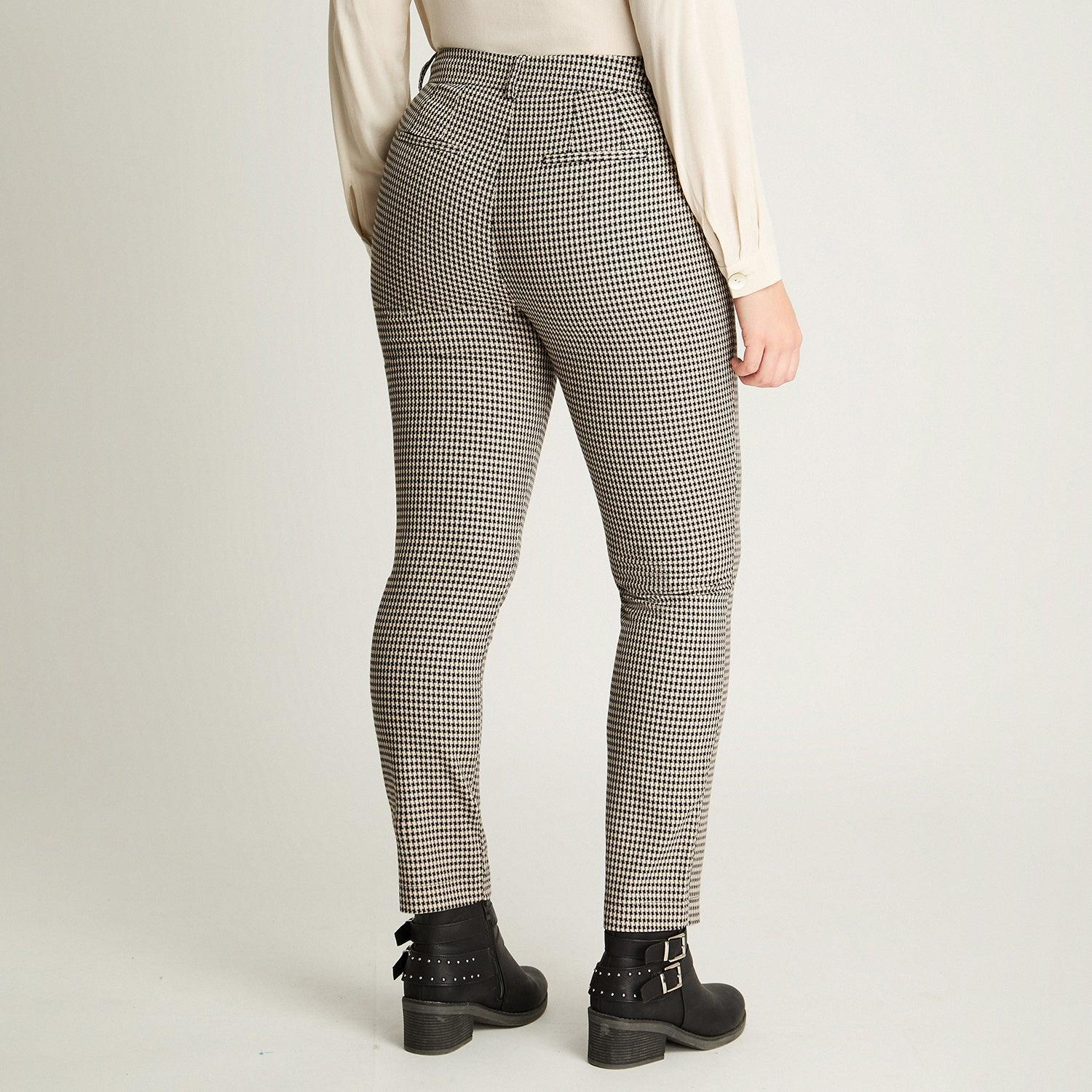 PANTALÓN MUJER CURVI BLANCO SLIM PRINT CRUDO - 2