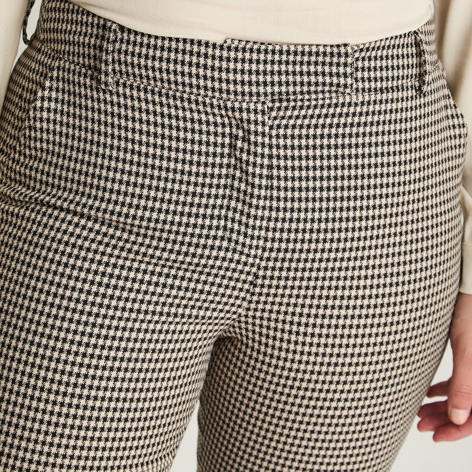 PANTALÓN MUJER CURVI BLANCO SLIM PRINT CRUDO - 3