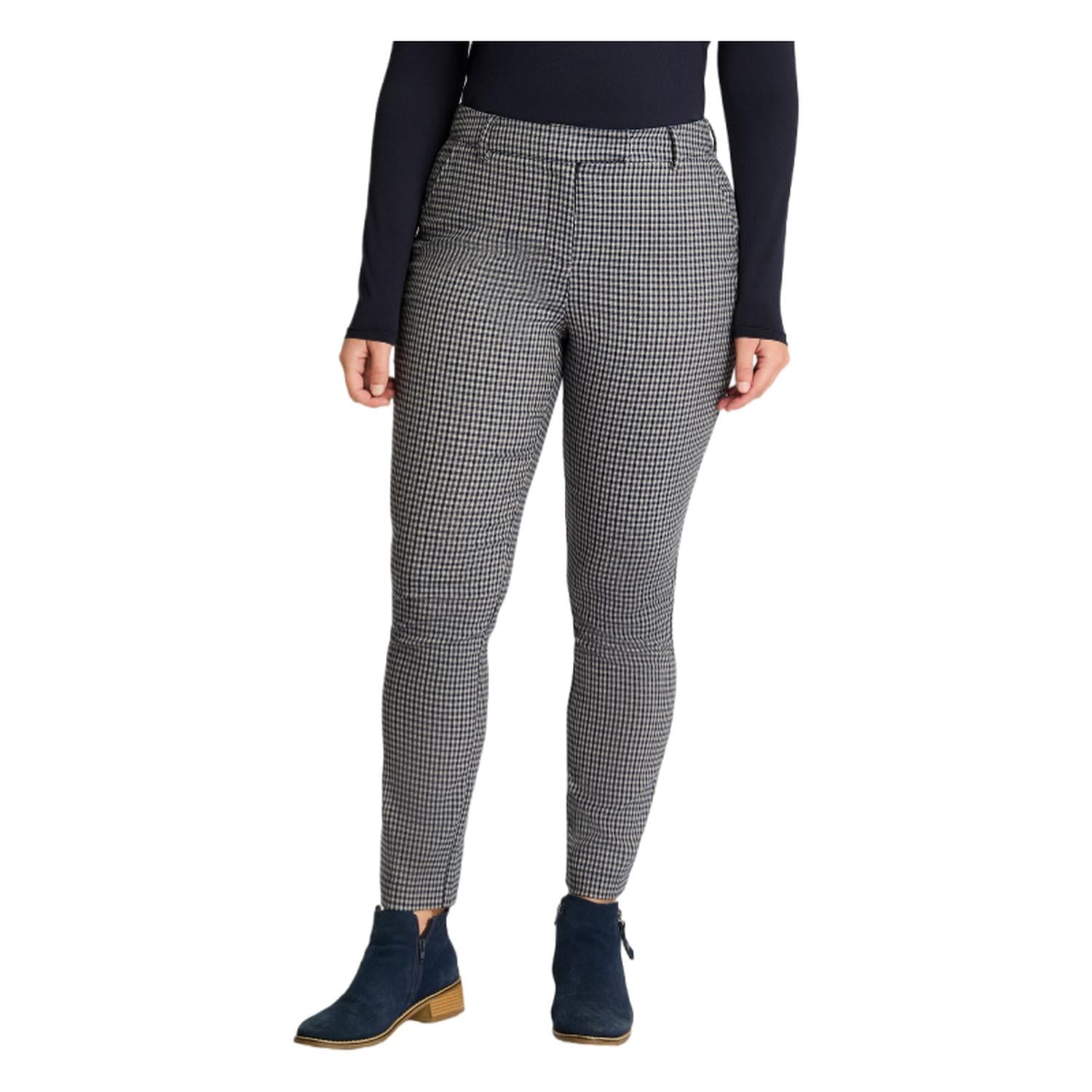 PANTALÓN MUJER CURVI AZUL SLIM PRINT - 1