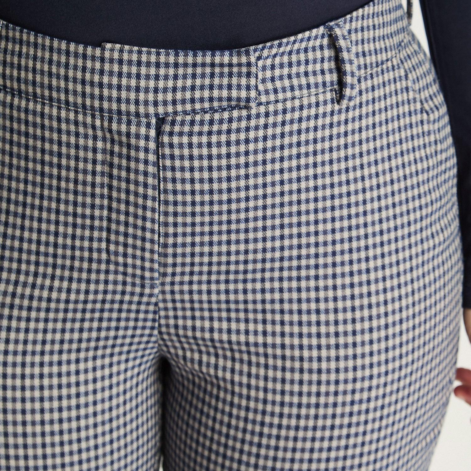 PANTALÓN MUJER CURVI AZUL SLIM PRINT - 3