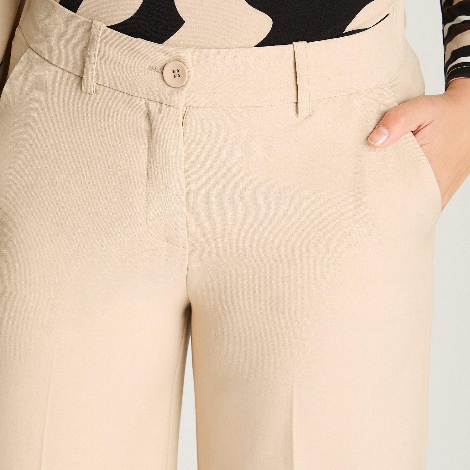 PANTALÓN MUJER LORENZO DI PONTTI ARENA SASTRERO PRETINA ELÁSTICADA - 3