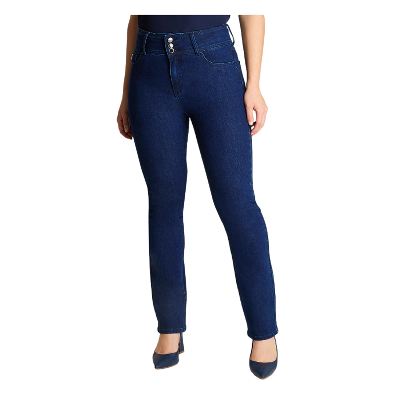 JEAN ALGODÓN MUJER LORENZO DI PONTTI AZUL STRAIGHT - 1