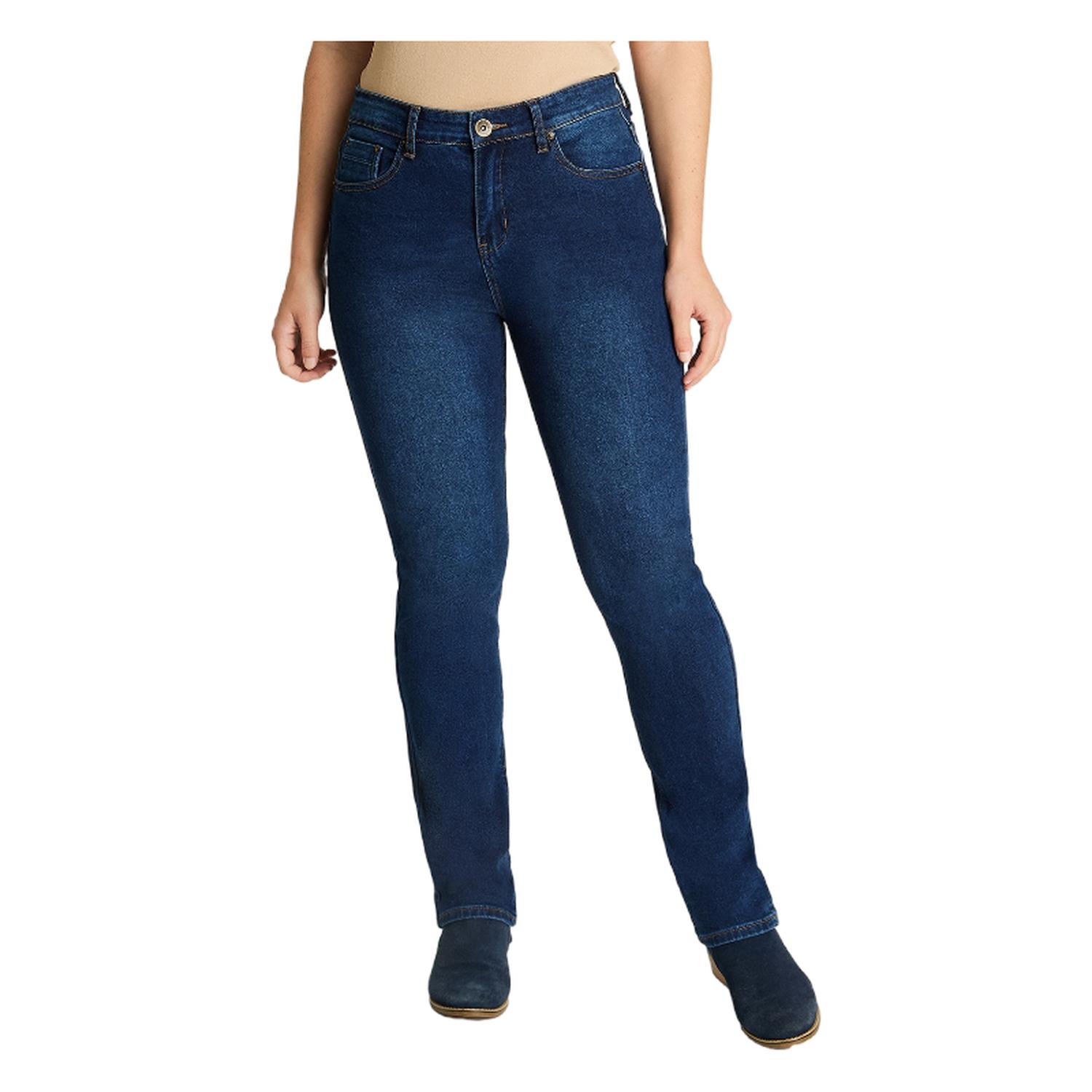JEAN ALGODÓN MUJER CURVI AZUL RECTO 1 BOTON - 1