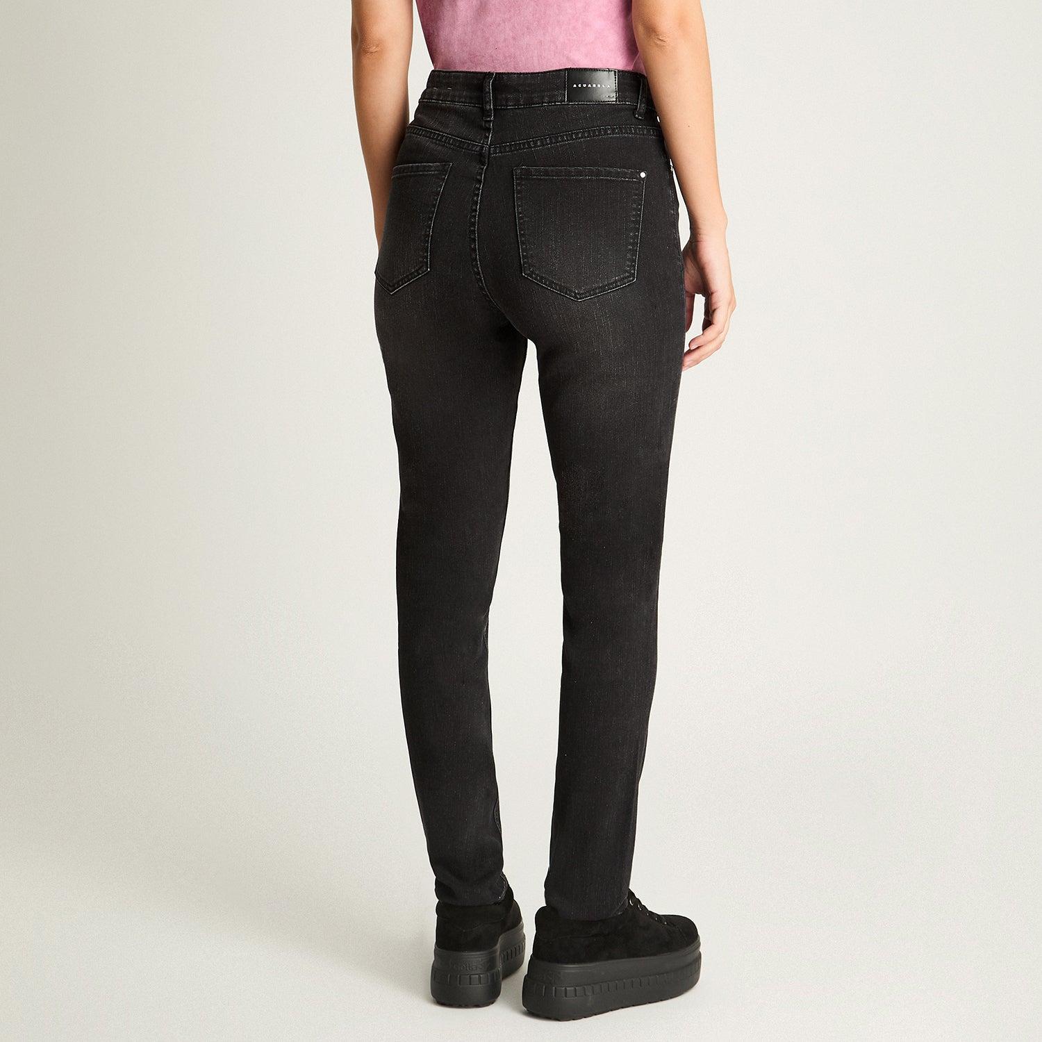 JEAN ALGODÓN MUJER ACUARELA NEGRO SKINNY - 2