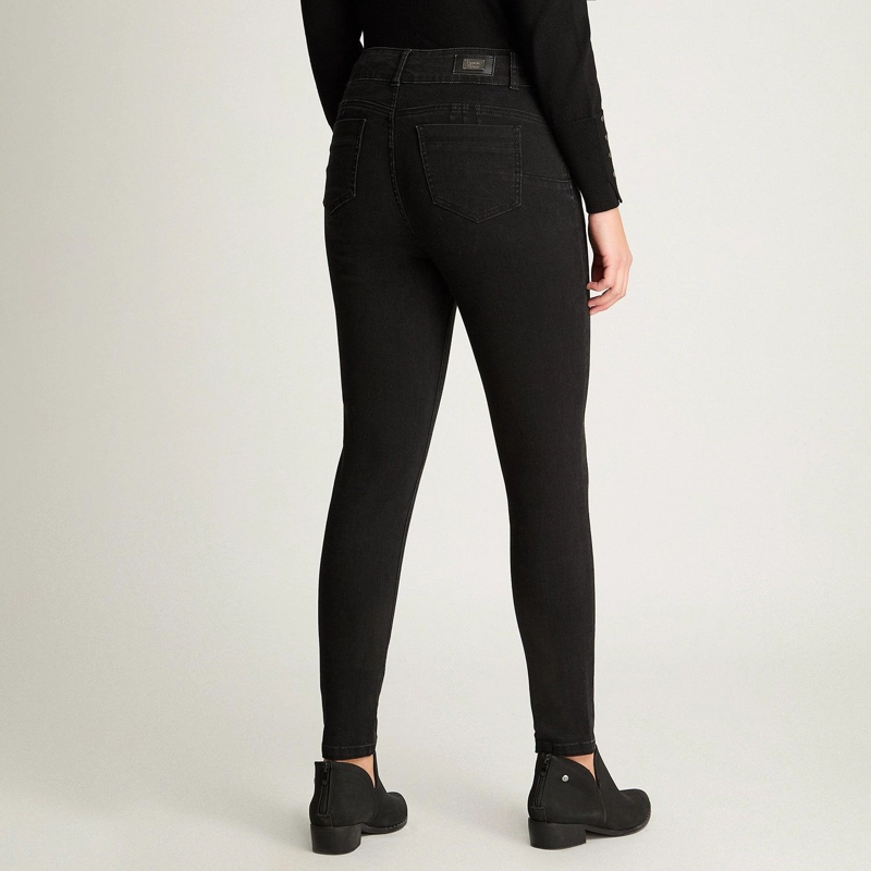 JEAN ALGODÓN MUJER LORENZO DI PONTTI NEGRO SKYNNY PUSH UP CONTROL ABDOMEN - 2