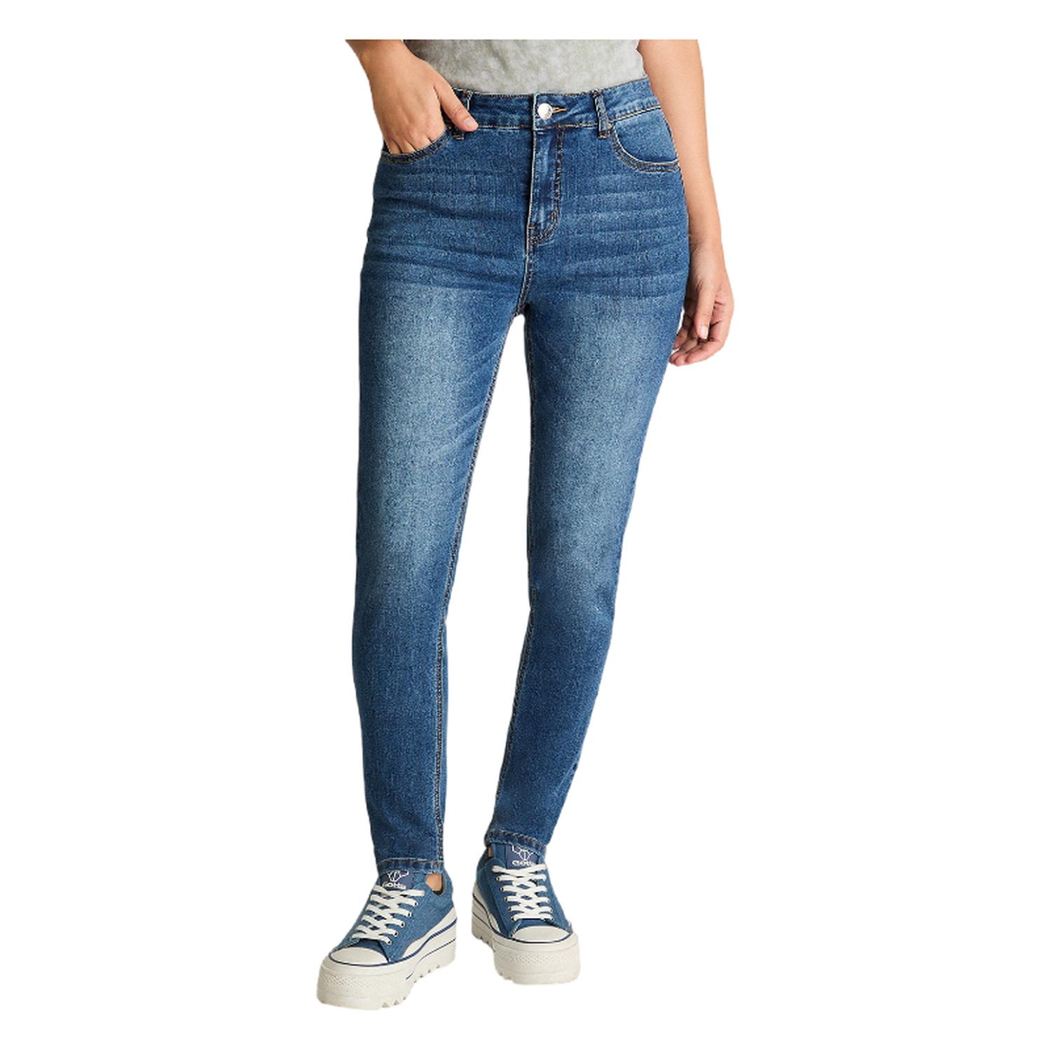 JEAN ALGODÓN MUJER ACUARELA AZUL SKINNY - 1