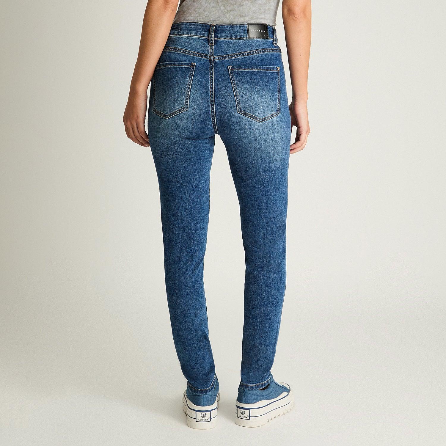JEAN ALGODÓN MUJER ACUARELA AZUL SKINNY - 2