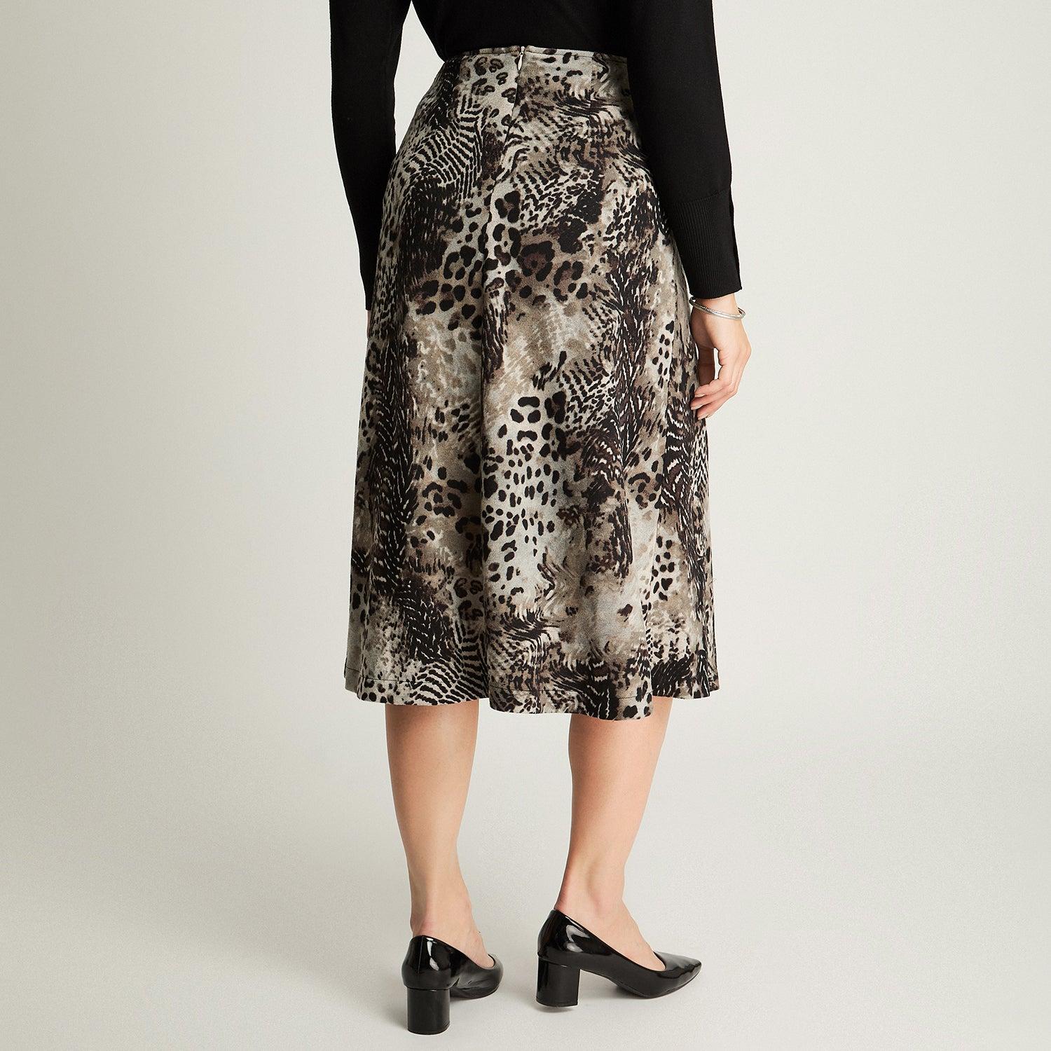 FALDA MUJER LORENZO DI PONTTI NEGRO CAMANT ESTAMPADA - 2