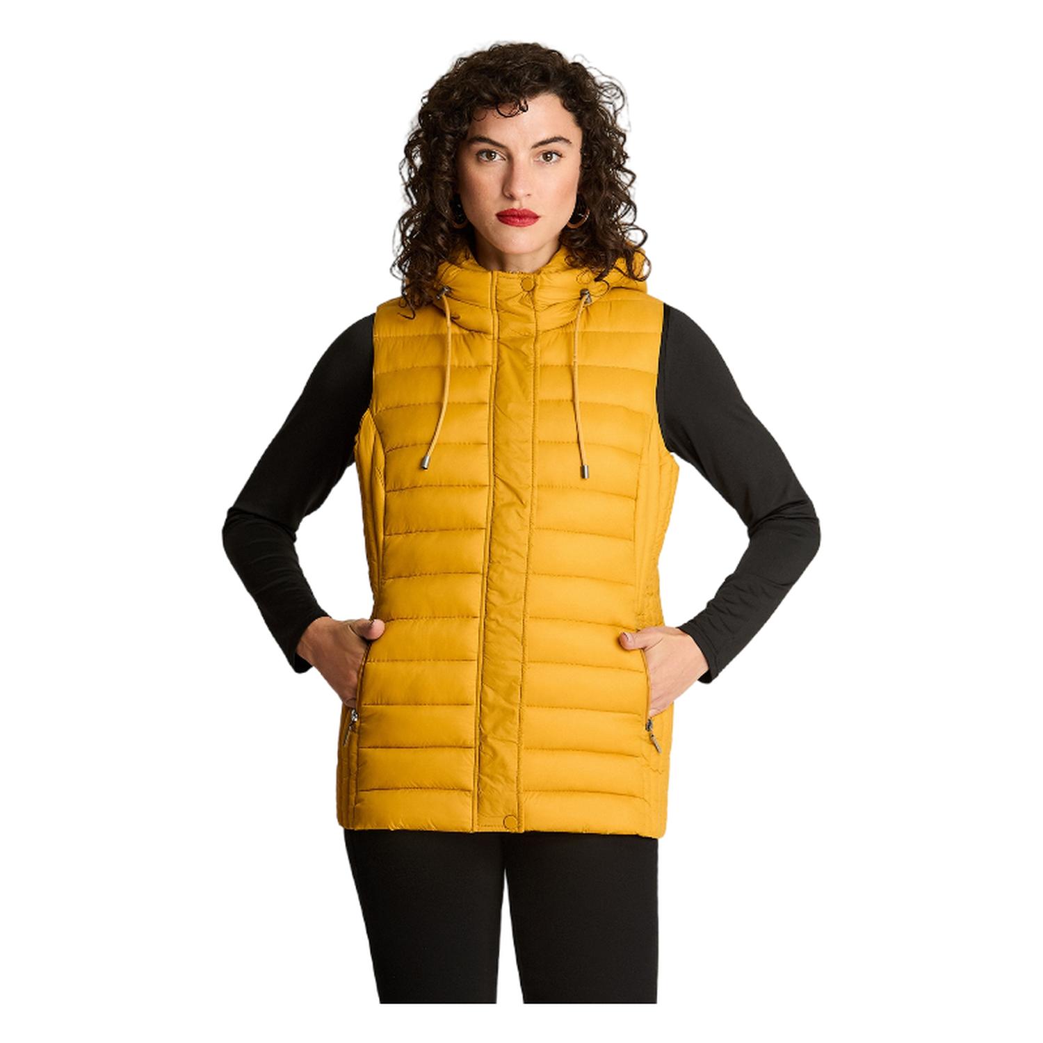 PARKA BASICA SIN MANGAS MOSTAZA - 1