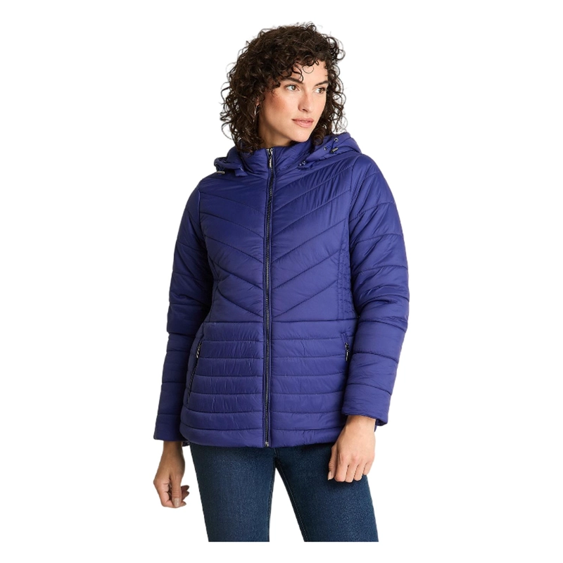 PARKA AZUL CON GORRO DESMONTABLE - 1