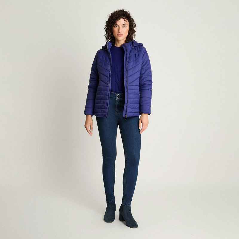 PARKA AZUL CON GORRO DESMONTABLE - 4