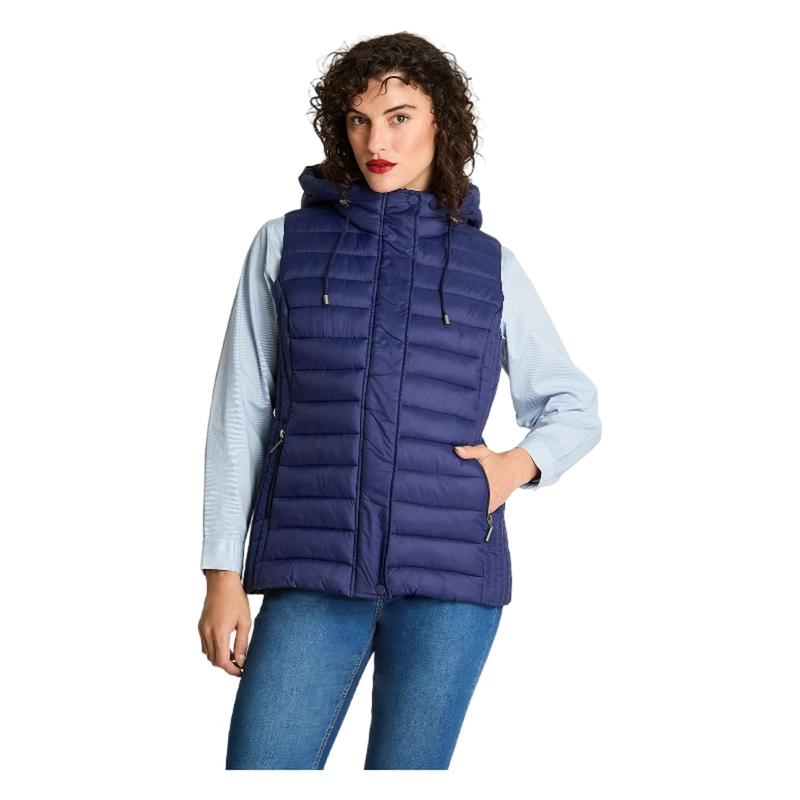 PARKA BASICA SIN MANGAS AZUL - 1