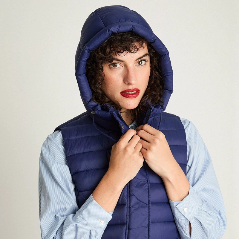 PARKA BASICA SIN MANGAS AZUL - 3