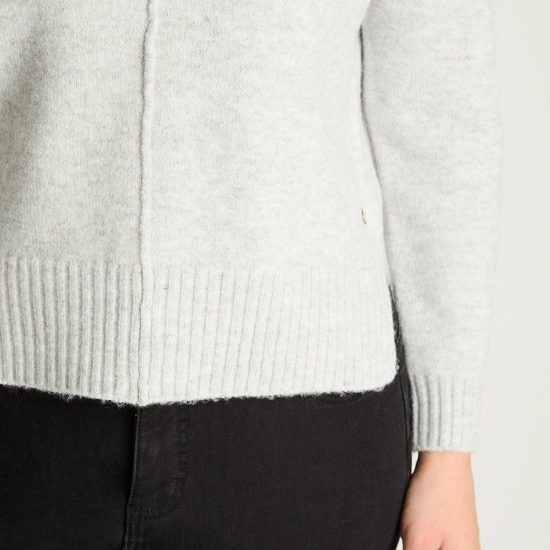 SWEATER CUELLO MOCK MELANGE GRIS - 3