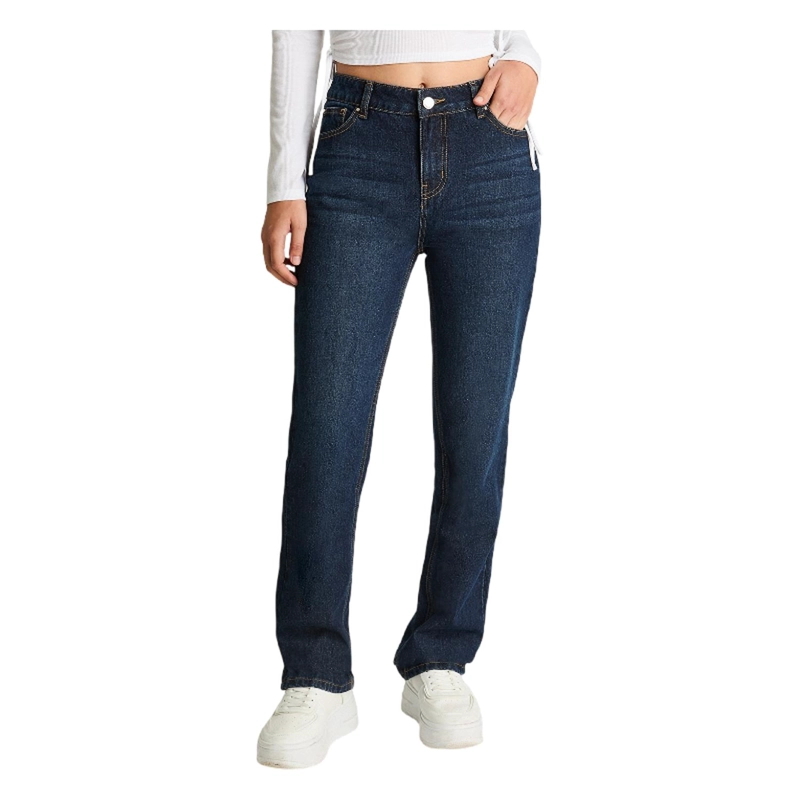 JEANS RIGIDO FIT RECTO BASICO AZUL MARINO - 1