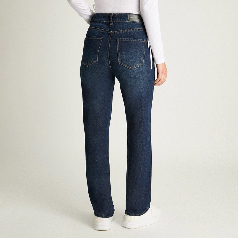 JEANS RIGIDO FIT RECTO BASICO AZUL MARINO - 2