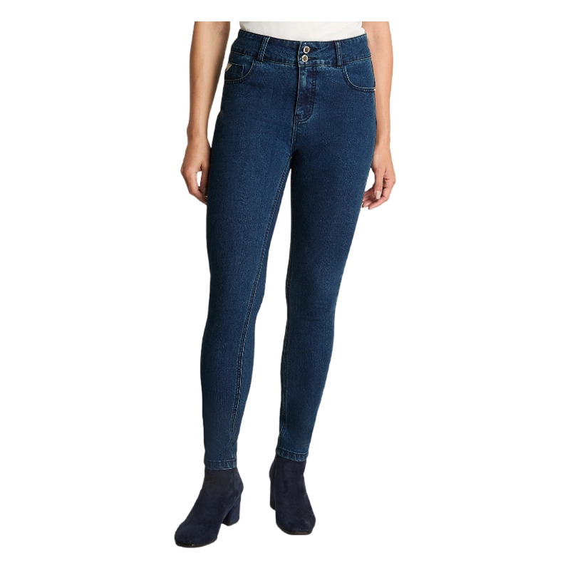 JEANS SKYNNY PUSH UP CONTROL DE ABDOMEN AZUL MARINO - 1