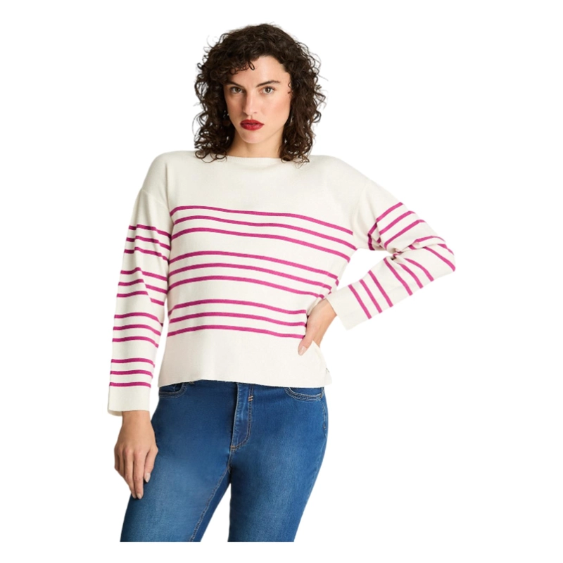 SWEATER CUELLO REDONDO BASICO CRUDO - 1