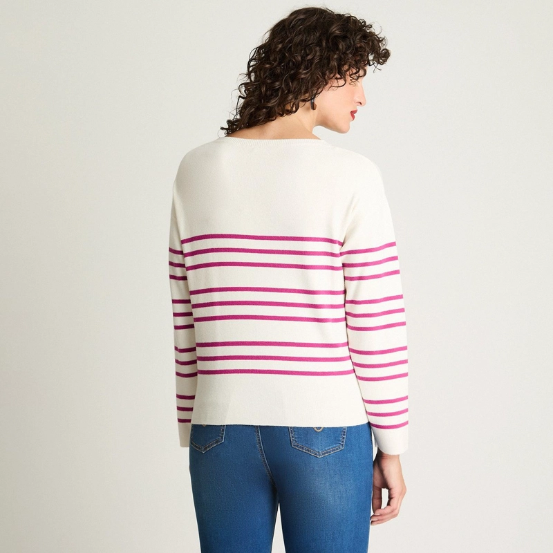 SWEATER CUELLO REDONDO BASICO CRUDO - 2