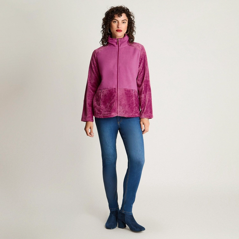 POLERON POLAR BASICO MAGENTA MANGA LARGA - 4