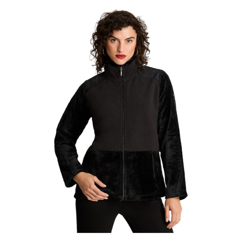 POLERON POLAR BASICO NEGRO MANGA LARGA - 1