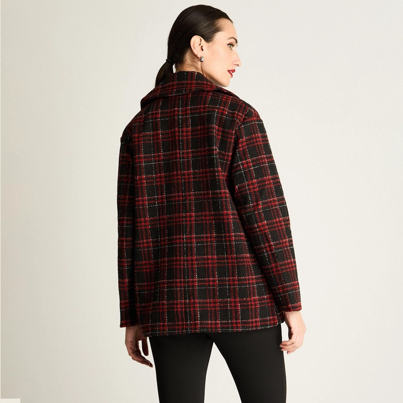 CHAQUETON ESTILO ESCOCE S ROJO - 2