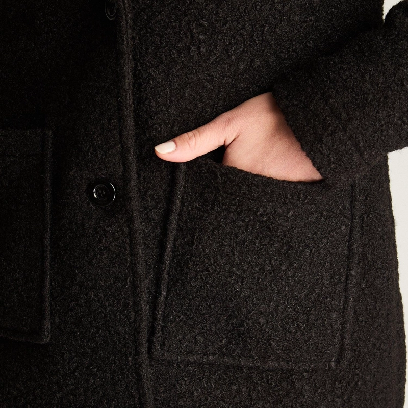 CARDIGAN BOUCLE MANGA LARGA NEGRO - 3