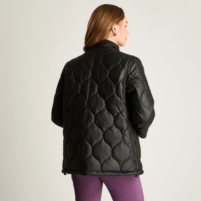CHAQUETA ECO CUERO QUILTED NEGRO - 2