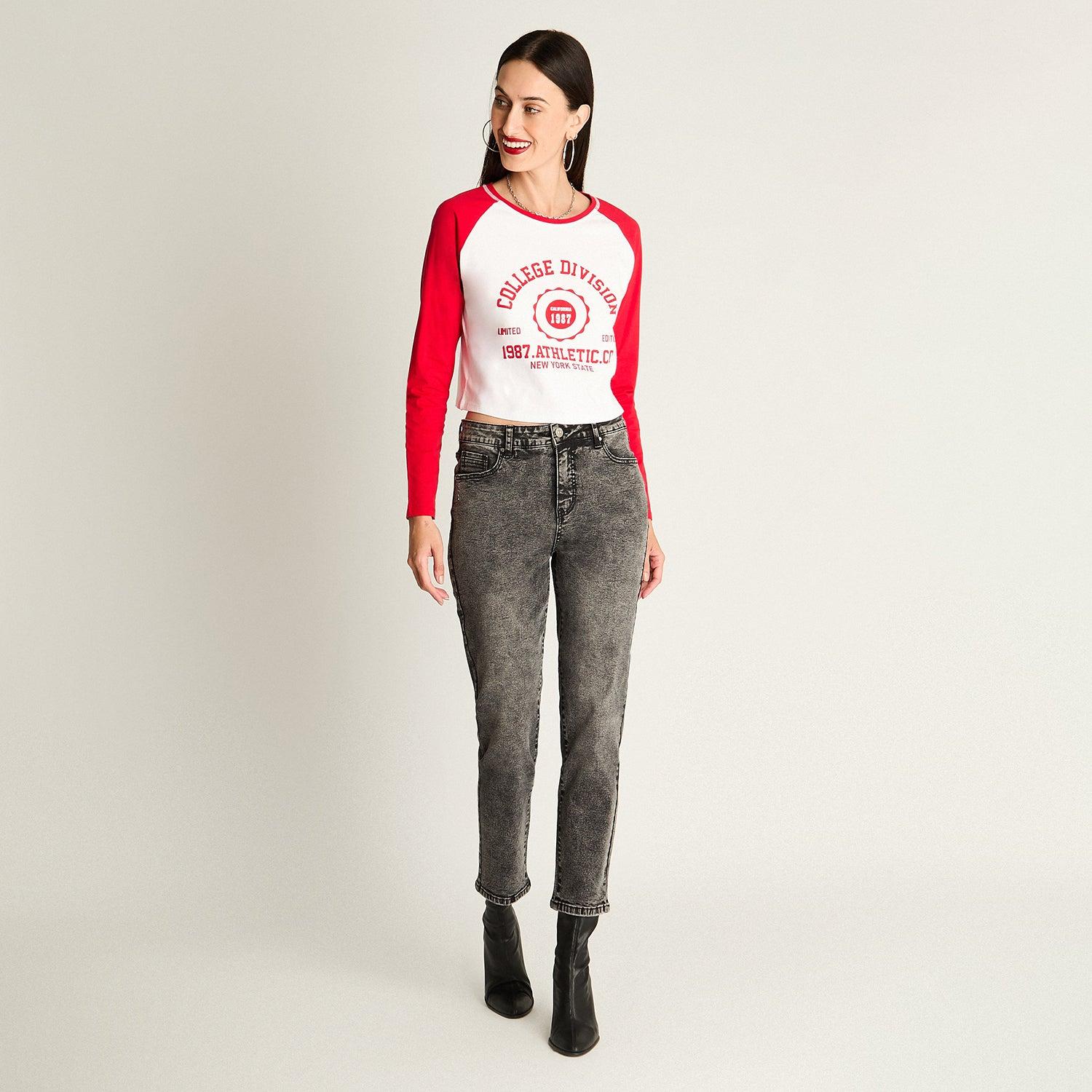 POLERA ESCOTE REDONDO PREPPY ROJO - 4