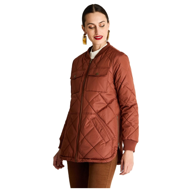 PARKA QUILTED FORRADA TERRACOTA - 1