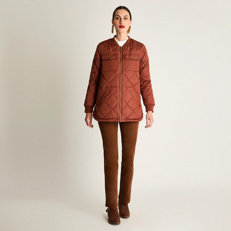 PARKA QUILTED FORRADA TERRACOTA - 3