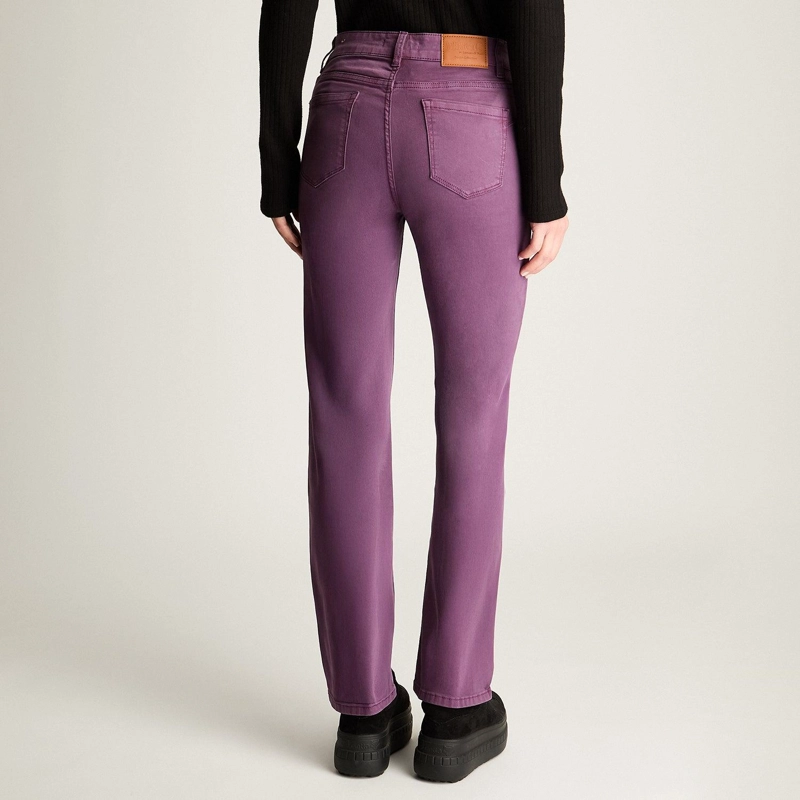 JEANS RECTO 5 BOLSILLOS COLOR MORADO - 2