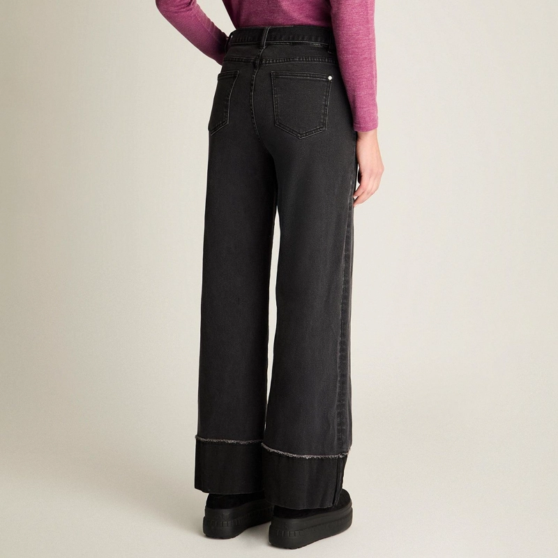 PANTALON WIDE LEG CON CINTURON GRIS OSCURO - 2