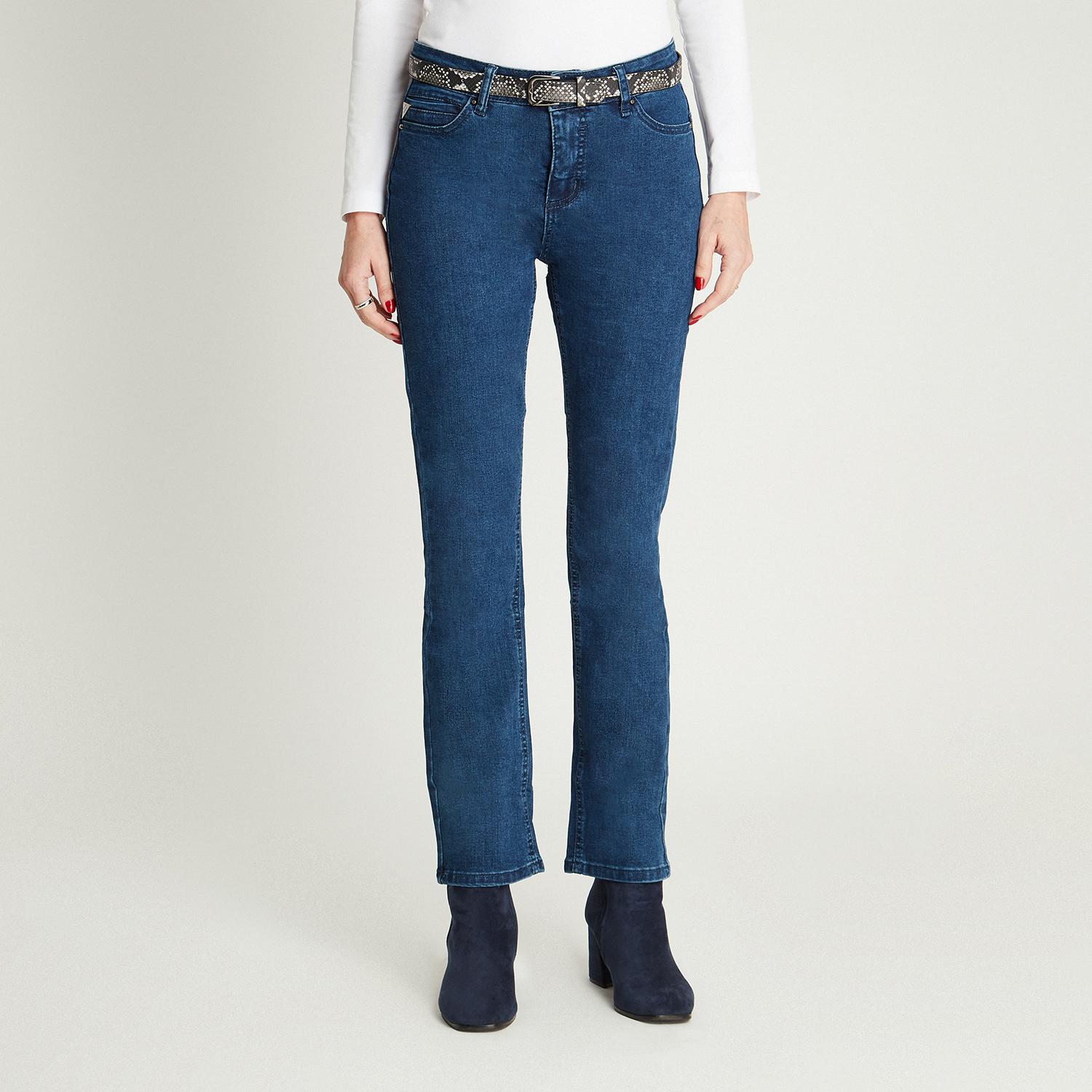 JEANS SLIM PUSH UP CON CINTURÓN - 1