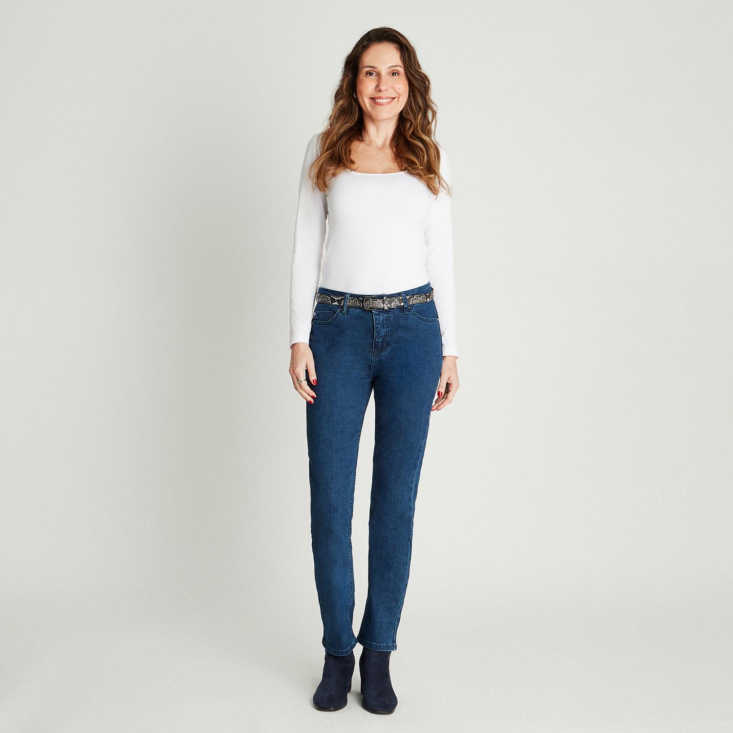 JEANS SLIM PUSH UP CON CINTURÓN - 4